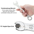 thumbnail image 5 of 3 Packs 10mm Thin Combination Wrench with Offset 6-Point End and Angled Open End, 5 of 6