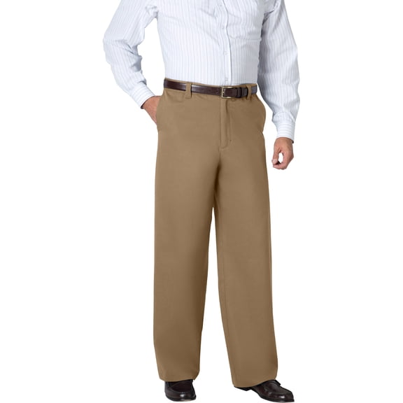 KingSize Men's Big & Tall Wide Leg Wrinkle Free Expandable Waist Pant