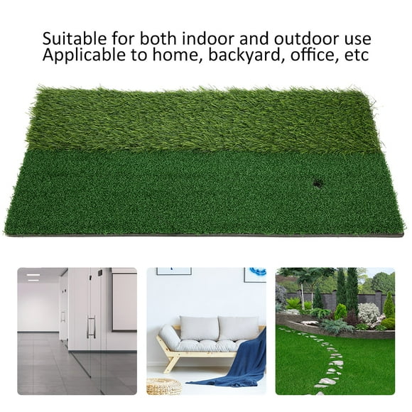 Domqga 30x60CM PP Grass Hitting Practice Pad Putting Mat Training Equipment Supplies for Indoor Outdoor Backyard Using, Putting Mat, Training Supplies