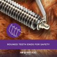 thumbnail image 5 of Suministros para mascotas Rastrillo de capa inferior desmattante mediano de 10 hojas para perros y gatos, cuchillas de acero inoxidable, dientes suaves redondeados, 5 of 5