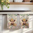 thumbnail image 7 of Spring Cow Floral Kitchen Towels Set of 1, Green Eucalyptus Leaves Linen Absorbent Dish Towels for Kitchen, Microfiber Hand Towel, Quick Drying Tea Towel for Cleaning Decorative Dishcloths, 7 of 7