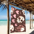 thumbnail image 2 of Ryvnso Skull Hearts Beach Towel Quick Dry Swimming Yoga Beach Towels Large Sand Free Microfiber Towel 31"W x 71"L, 2 of 5