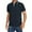 Navy, variant on KIHOUT Men's Slim Fit Turndown Collar Shirts Casual Stylish Soild Color Short Sleeve Tops Athletic Sports Blouses