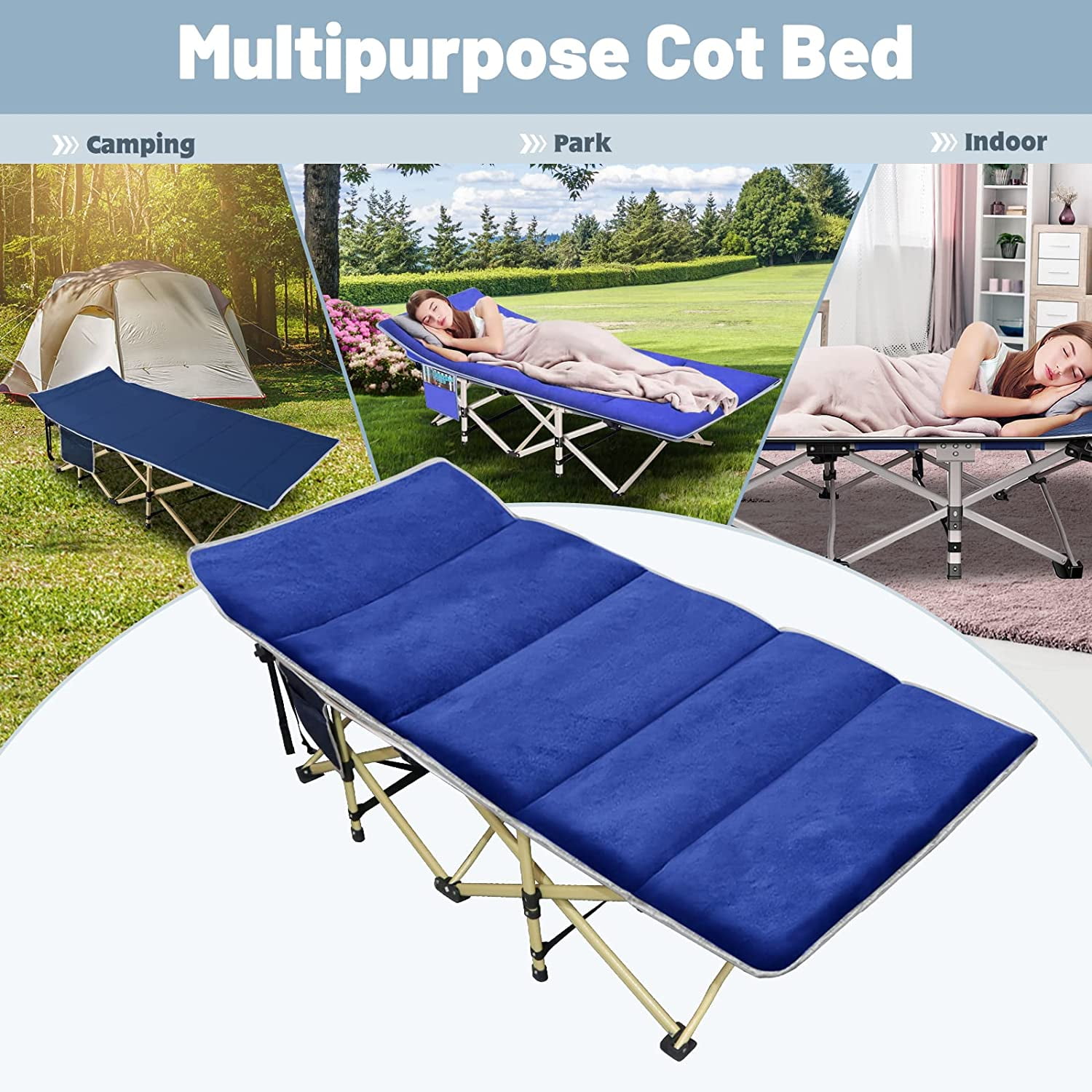 Buy Docred Camping Cot Folding Camping Bed for Adults, Heavy Duty