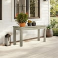 thumbnail image 2 of BOBOKY Outdoor Wooden Bench, 40” Porch Bench Outdoor Backless Garden Bench, Small Outdoor Bench for Deck Patio Entryway,Grey, 2 of 5