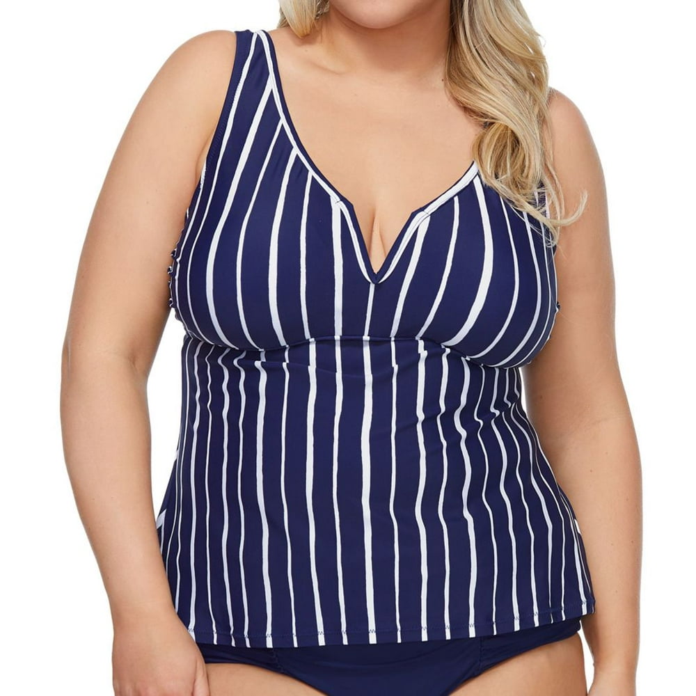 Raisins Curve Women's Raisins Curve D840546 Shore Thing Tanzania Plus Size Tankini Swim Top
