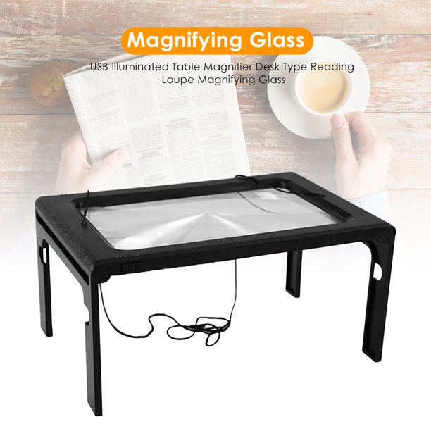 Lupa de mesa iluminada USB Tipo de escritorio Lupa de lectura Lupa Ndcxsfigh nuevos