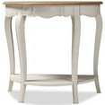 thumbnail image 4 of Allora Contemporary Console Table in White and Natural Brown, 4 of 8