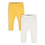 Gerber Baby Girl Pants, 2-Pack, Sizes Newborn-12 Months