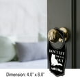 thumbnail image 2 of Don't Let The Cat Out Door Hanger | House or Business Door Sign - Navy Blue Gold, 4" x 8", 2 of 8