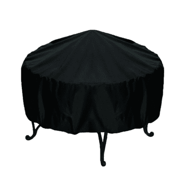 AUQ Fireplace Cover,Waterproof And Sunscreen Fire Pit Cover Round,UV Resistant Firepit Covers Round black