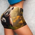 thumbnail image 4 of Fotbe Forest Panda Seamless Shorts, Womens Workout Shorts High Waist Stretch Booty Short for Gym/Yoga/Running/Biking-Large, 4 of 9