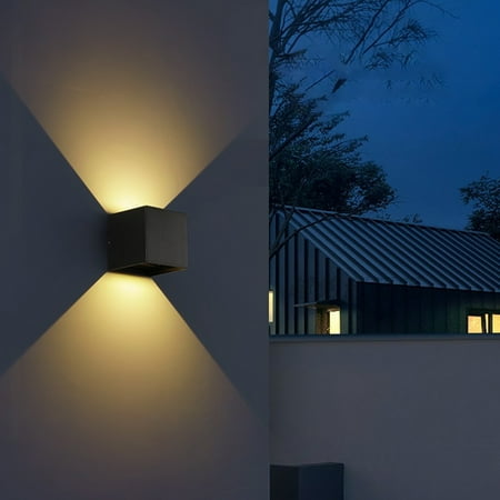 

Clearance! Mbxmh Night Light Dimmable Wall Light Led Cube Exterior Aluminum Wall Lamp Modern Fixture Light 86265V Adjustable Outdoor Indoor Wall Sconce Lamp Up Down 1X Dimmable Wall Light