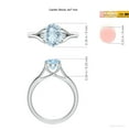 thumbnail image 5 of Angara Natural 1.5 Ct. Aquamarine Solitaire Ring in 14K White Gold for Women (Ring Size: 10.5), 5 of 10