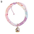 thumbnail image 2 of Flmtop Chien de Compagnie Chat Chiot Réglable Fleur Impression Cloche Collier Doux Sangle de Cou 9, 2 of 9