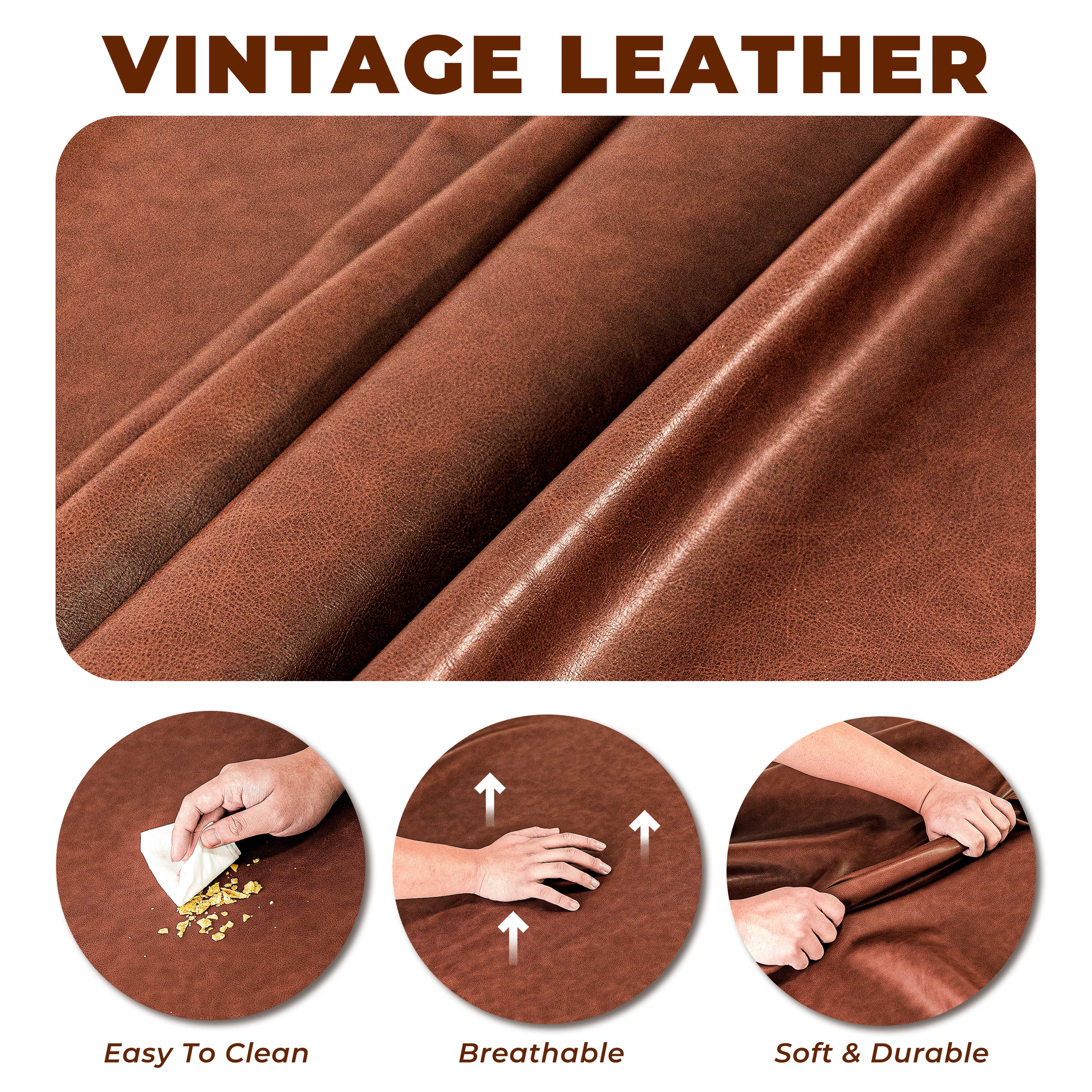 ATJafurn 31.5''W Leather Brown Dog Bed Sofa, Mid-Century Modern Pet Bed Couch for Medium Dogs up to 50lbs with Removable & Washable Cover
