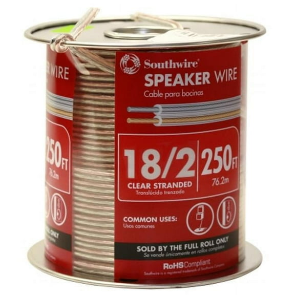 Southwire Company 250ft. 18-2 Clear Speaker Wire  55797744 - Pack of 250