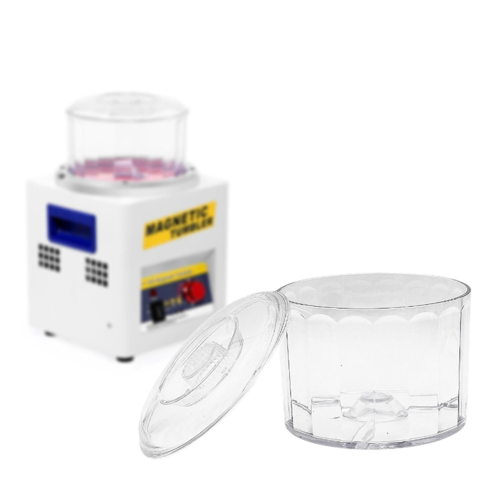 FVDPWYE Polisher Drum Pot Polisher Box Stable Easy to Use Multipurpose Jewelry Polishing 29cmx29cmx17cm