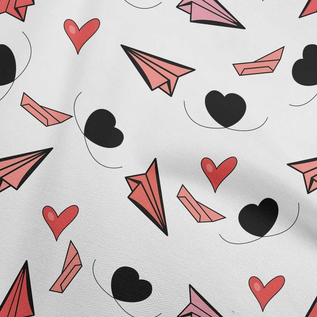 oneOone Velvet Red Fabric Asian Kawaii Heart Sewing Craft Projects Fabric Prints By Yard 58 Inch Wide