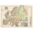 thumbnail image 2 of Drioux 18x14 White Modern Wood Framed Museum Art Print Titled - Physical Europe Terrain Floor - Drioux 1882, 2 of 4
