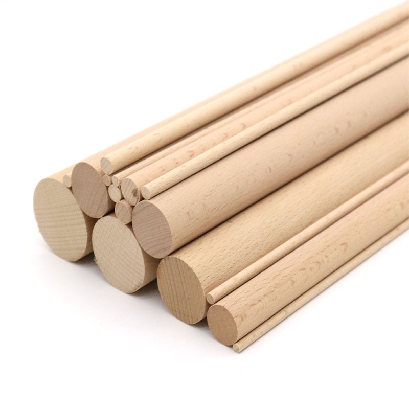 Wooden Dowel Rods 1/2 inch Thick, Multiple Lengths Available Available,  Unfinished Sticks Crafts & DIY, Woodpeckers
