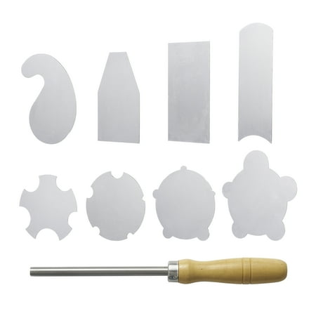 

Pack of 9 Made of High Speed Steel Cabinet Scraper Burnisher with Multi-Shaped Scraper Set for Woodworking
