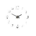 thumbnail image 1 of leyfeng Reloj de pared DIY sin marco, reloj de pared con espejo 3D, pegatinas de pared silenciosas grandes para sala de estar, 1 of 6