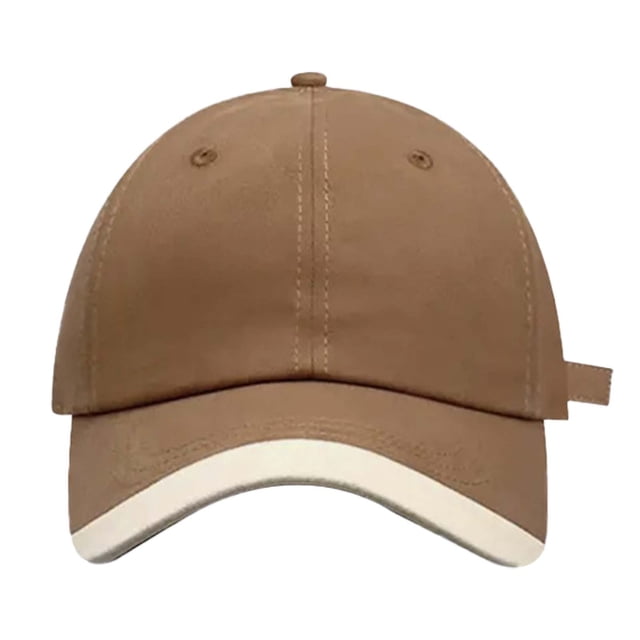 WEIYLL Men Baseball Cap Retro Wide Shade Color Personality Coffee Beach Hats size A