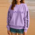 thumbnail image 1 of Pop cazadora para niña Demo-n Sweatshirt Hunters,Rumi,Mire Zoeyy Kids Long Sleeve Sweatshirt,HUNTR/X Print,Girls' Fashion Casual Long Sleeve Printed Crew Neck Sweatshirt Top, 1 of 4