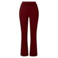 thumbnail image 4 of Red Sweatpants Women, Women's Pants, Womens Flare Leggings With Pockets Yoga Pants High Waisted Bottoms Comfy Workout Business Trousers 2024, M, 4 of 7