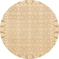 thumbnail image 1 of Ahgly Company Tapis Rond Abstrait Marron Or pour Intérieur, 6 Pieds Rond, 1 of 6