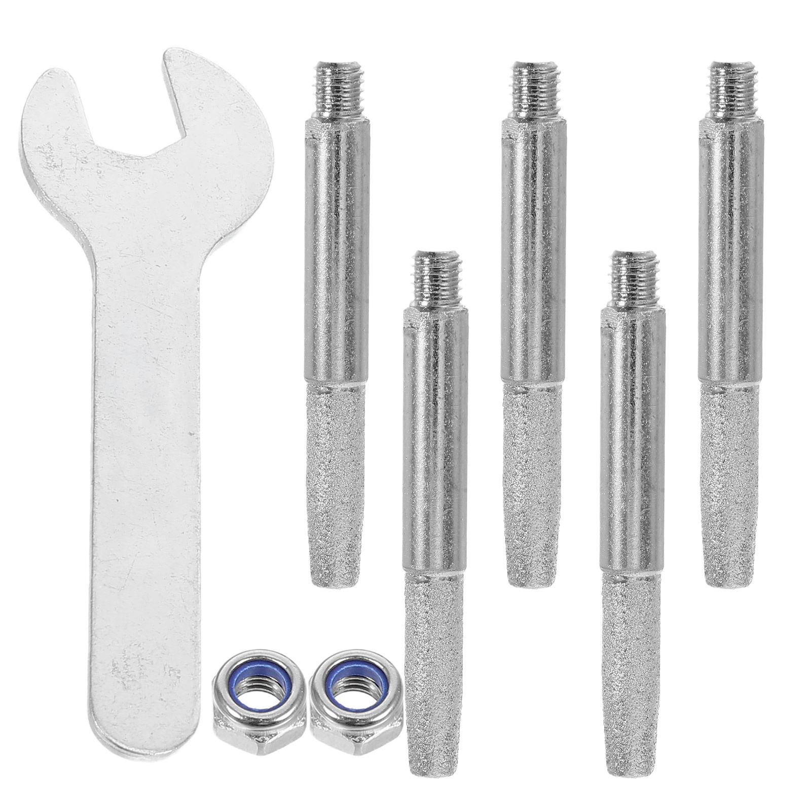 Minkissy 1Set Hand Crank Chainsaw Sharpener Burr Grinding Stone Tool for Efficient Grinding