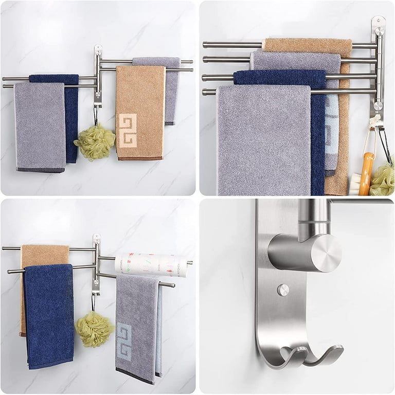 Swing arm towel bar brushed nickel hotsell