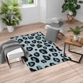 thumbnail image 1 of Animal Turkish Area Rug, Leopard Animal Skin Pattern in Abstract Style Wild Safari Jungle Theme, Soft Carpet for Living Room Decor with Distressed Look, 4' X 5.7', Blue Grey, by Ambesonne, 1 of 4