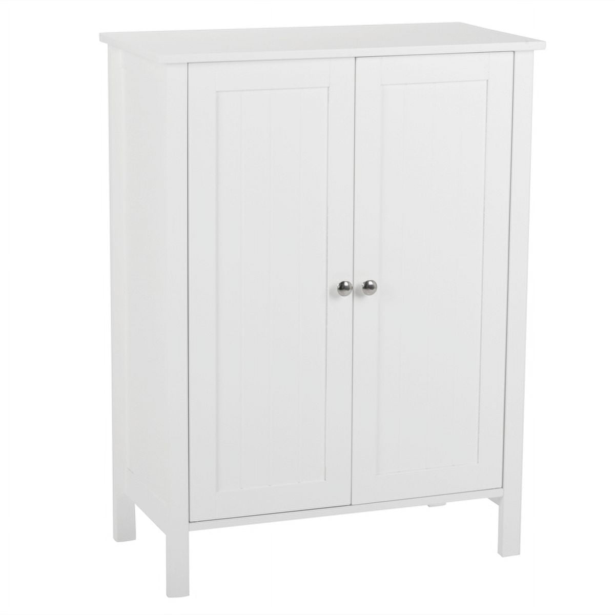 Double Doors Bathroom Cabinet White