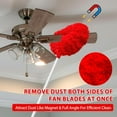 thumbnail image 2 of Ceiling Fan Cleaner Duster High Ceiling Extended Fan Blade Cleaner from 13 to 50 Inch Reusable Microfiber Ceiling Fan Duster with Extension Handle for Furniture Bookshelves Wall Door (Blue), 2 of 12