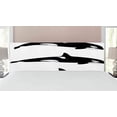 thumbnail image 2 of Sea Animals Headboard, 3 Orca Killer Whales in Different Illustration Black and White Style, Upholstered Decorative Metal Bed Headboard with Memory Foam, King Size, Black and White, by Ambesonne, 2 of 3