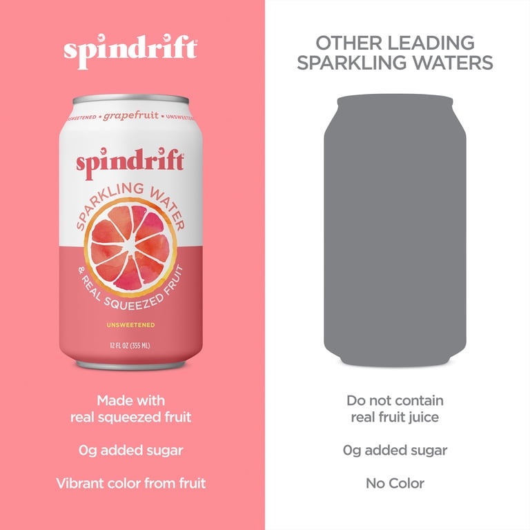 Spindrift Grapefruit Sparkling Water, 12 fl oz, 8 Pack Cans photo 3