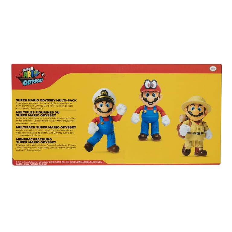 Super Mario Odyssey ４本セット Nintendo Super Mario Odyssey 4-Inch Action Figure Set, 3 Pieces