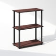 thumbnail image 2 of Furinno Turn-N-Tube 3-Tier Multipurpose Compact Display Rack, Shelving Unit, Bookcase, Dark Cherry, 2 of 6