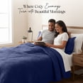 thumbnail image 5 of IR Imperial Rooms 3 Piece Quilt Set Microfiber Embossed Floral Bedspread Lightweight Bedding Queen Navy, 5 of 9