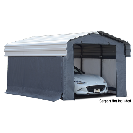 Arrow Enclosure Kit For 10 X 15 Ft Carport Grey Walmart Com