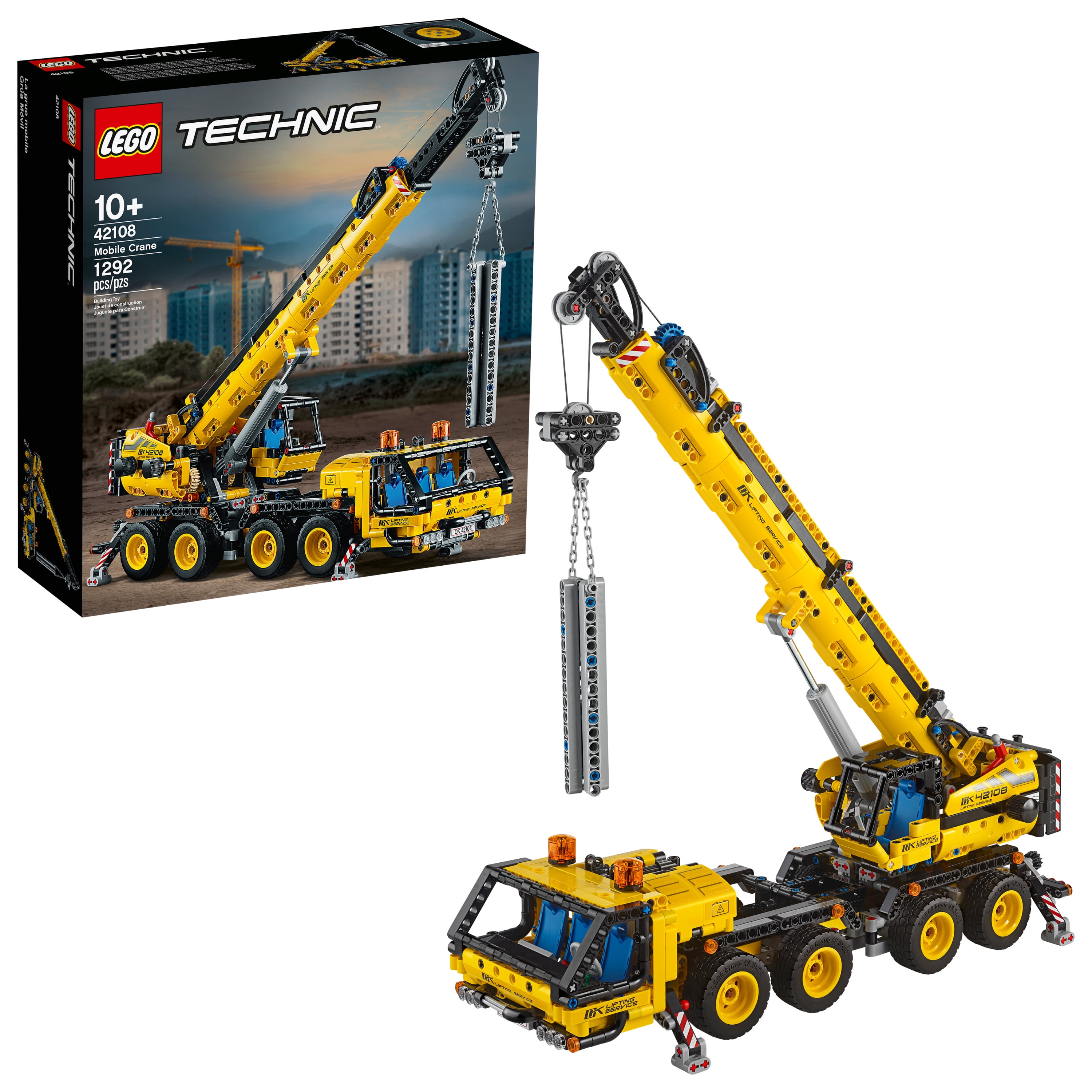 zijn aluminium Pedagogie LEGO Technic Mobile Crane 42108 Construction Toy Building Kit (1,292  pieces) - Walmart.com