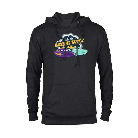 Disney PIXAR Cars on the Road Ramone & Flo - Pullover Hoodie for Adults - Customized-Black