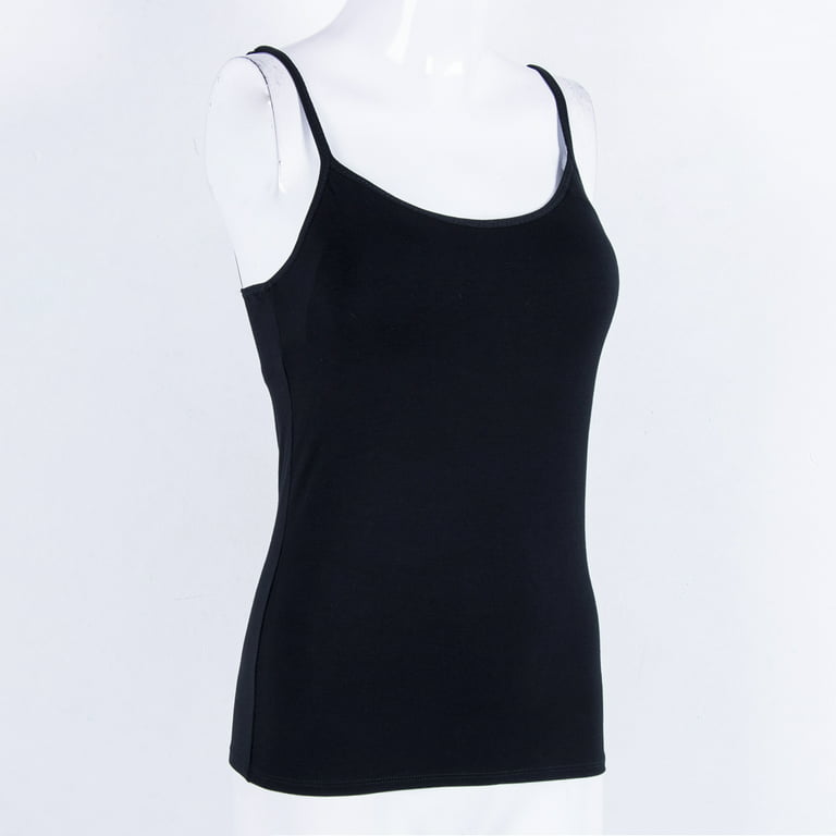 Women's Camisole with Built in Bra Modal Padded Slim Tank Top Comfortable  Tops