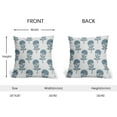 thumbnail image 4 of Blue Floral Pillow Covers 16x16 Set of 2 Blue and White Block Print Pattern Rustic Spring Flower Decorative Outdoor Farmhouse Pillowcases Decorations Throw Cushion Cover Decor for Couch Sofa Bed, 4 of 4