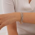 thumbnail image 3 of VNOX 5-pack Round Cut - Cubic Zirconia - Birthstone Tennis Bracelet Eternal Design - Gold Plated, Female, Adult, 3 of 5
