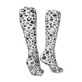thumbnail image 3 of Kdxio Black Footprints Funny Silky Novelty Funky Long Knee High Socks Soft 3D Print Cosplay Crazy Stockings for Men Women, 3 of 8