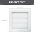 thumbnail image 2 of ELAYARD White Plastic Dryer Vent Cover with Louvered Design, Easy Open Outdoor Wall Installation, Weather-Resistant Ventilation, 2 of 8