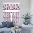 thumbnail image 6 of 3 Piece Kitchen Curtains and Valances Set Purple Weeping Eucalyptus Cafe Curtains 36 Inch Length Spring Summer Farmhouse Leaves Valance & Tier Curtain for Living Room Bedroom Window 54"x18"+27"x36"*2, 6 of 6